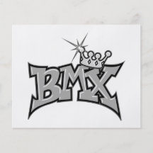 BMX king text design grayscale Full Colour Flyer