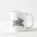 BMX king text design grayscale Mugs