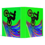 BMX on a Rainbow Road 3 Ring Binder