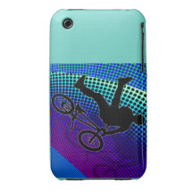 BMX on Fractal Movie Marquee iPhone 3 Case-Mate Cases
