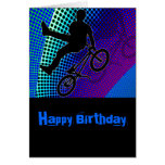 BMX on Fractal Movie Marquee Greeting Cards