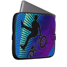 BMX on Fractal Movie Marquee Computer Sleeve