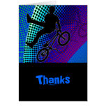 BMX on Fractal Movie Marquee Thanks Greeting Cards