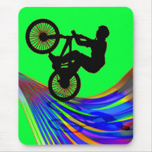 BMX on Rainbow Road Mousepads