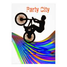 BMX on Rainbow Road Party Custom Announcement