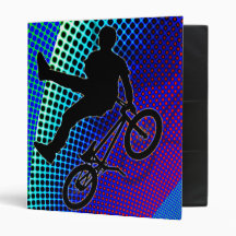 BMX on Rainbow Road Vinyl Binder