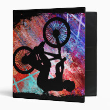 BMX on Rusty Grunge 3 Ring Binders