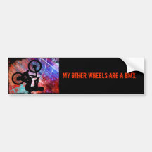 BMX on Rusty Grunge Bumper Stickers