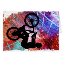 BMX on Rusty Grunge Greeting Cards