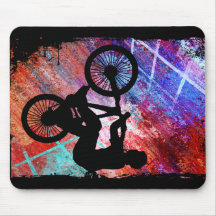 BMX on Rusty Grunge Mouse Pad