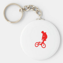 BMX Red Keychain