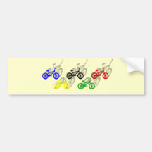 BMX rider bicyle cycling dirt track cyclist Bumper Sticker