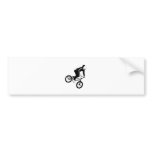 BMX Rider Black Graphic Bumper Stickers
