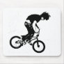 BMX Rider in Black and White Mousemat
