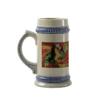 BMXers in Red and Orange Grunge Swirls Mug