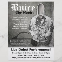 Bnice Debut Fliers Personalized Flyer