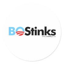 BO Stinks Graphic Round Sticker