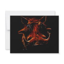 Boar coming out of the dark invites