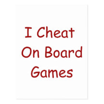 Board Game Cheater Postcards