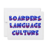 Boarders Language Culture invitations