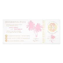 Boarding Pass to Thailand Wedding Invitation