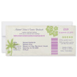 Boarding Pass Wedding Invitation and RSVP in one