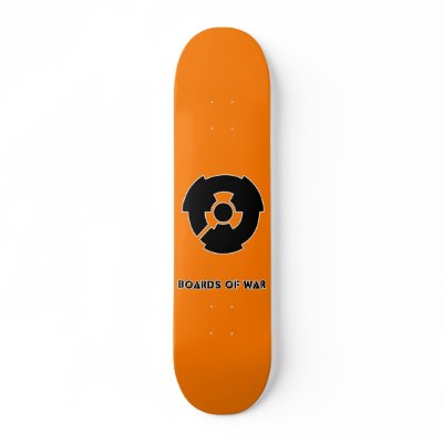 Boards Of War Orange Nuke Logo Deck Skateboard Decks by BoardsOfWar