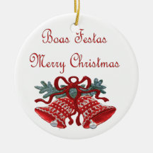 Boas Festas Christmas Tree Ornaments