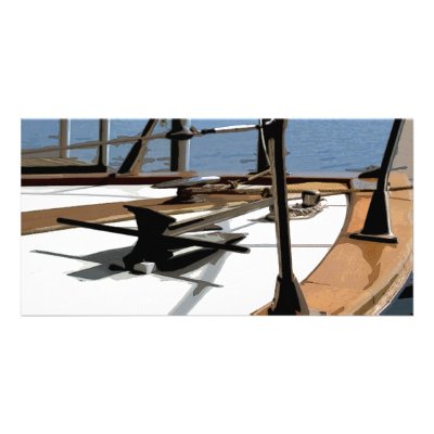 Boat Anchor Personalized Photo Card by Susancvineyard