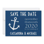 Boat Anchor Save The Date (Dark Blue) invitations