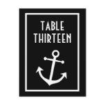 Boat Anchor Table Numbers (Black / White)