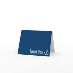 Boat Anchor Thank You Note Cards (Dark Blue)