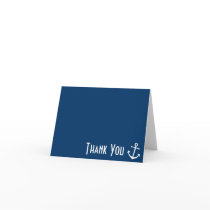 Boat Anchor Thank You Note Cards (Dark Blue)