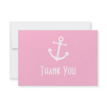 Boat Anchor Thank You Note Cards (Pink)