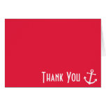 Boat Anchor Thank You Note Cards (Red)