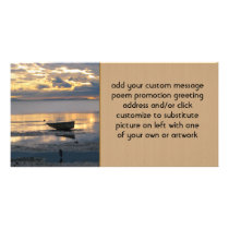 Boat and Heron Picture Card