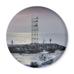 Boat Boats Fishing Going Out to Sea Light Tower HD Magnet