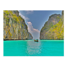 boat in Kho Phi Phi bay Post Cards