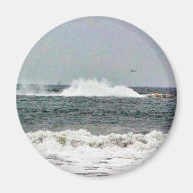 Boat In Race Fridge Magnet