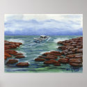 BOAT ON BAY posters