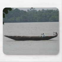 Boat on River Mouse Mat