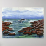 BOAT ON THE BAY POSTER