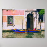 Boat on the Grand Canal Venice Italy Print Poster