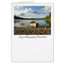 Boat on the Shore Greeting Cards