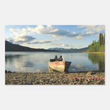 Boat on the Shore Sticker