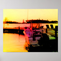 Boat on Tranquility Bay Poster
