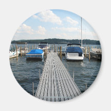 Boat Pier  - Chautauqua Lake Fridge Magnets