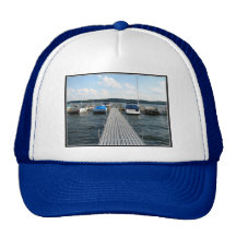 Boat Pier  - Chautauqua Lake Mesh Hat