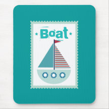 Boat Sailboat Boating Sailing Nautical Mouse Pad