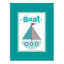 Boat Sailboat Boating Sailing Nautical Post Cards